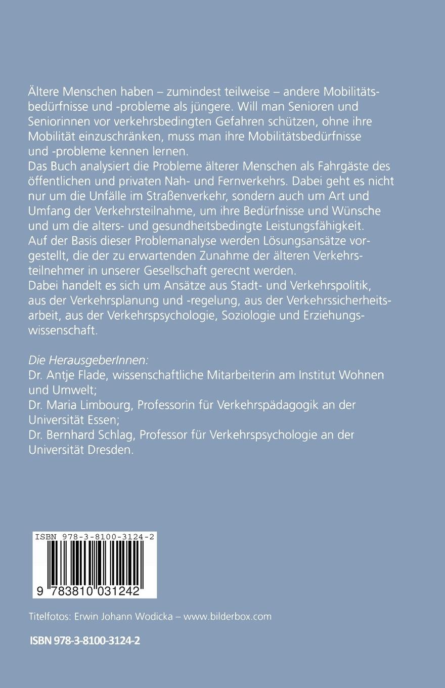 Rückseitencover Mobilität älterer Menschen