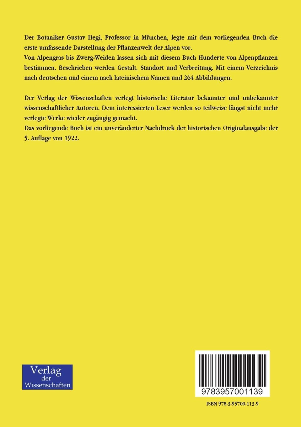 Rückseitencover Alpenflora