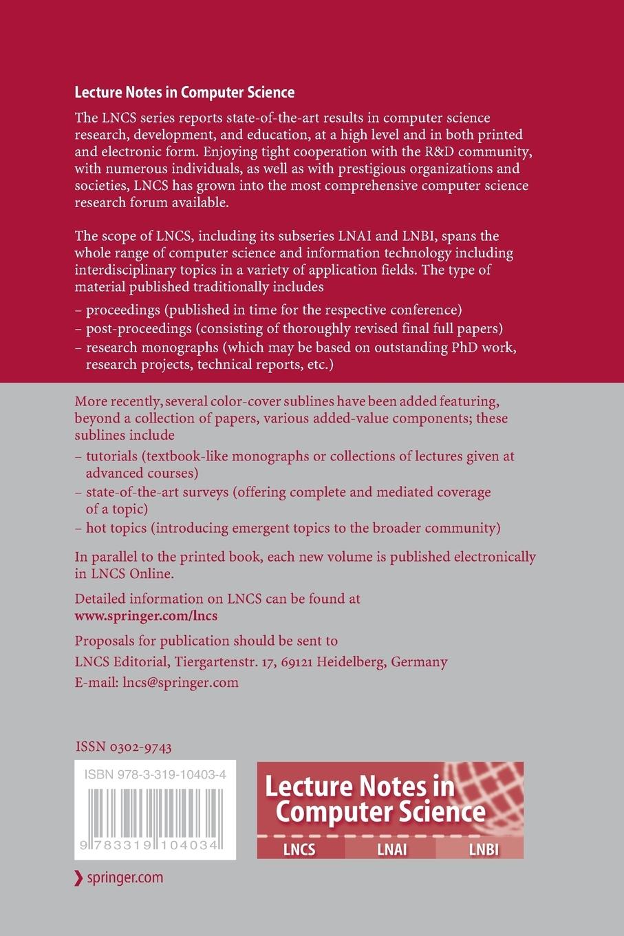 Rückseitencover Medical Image Computing and Computer-Assisted Intervention - MICCAI 2014
