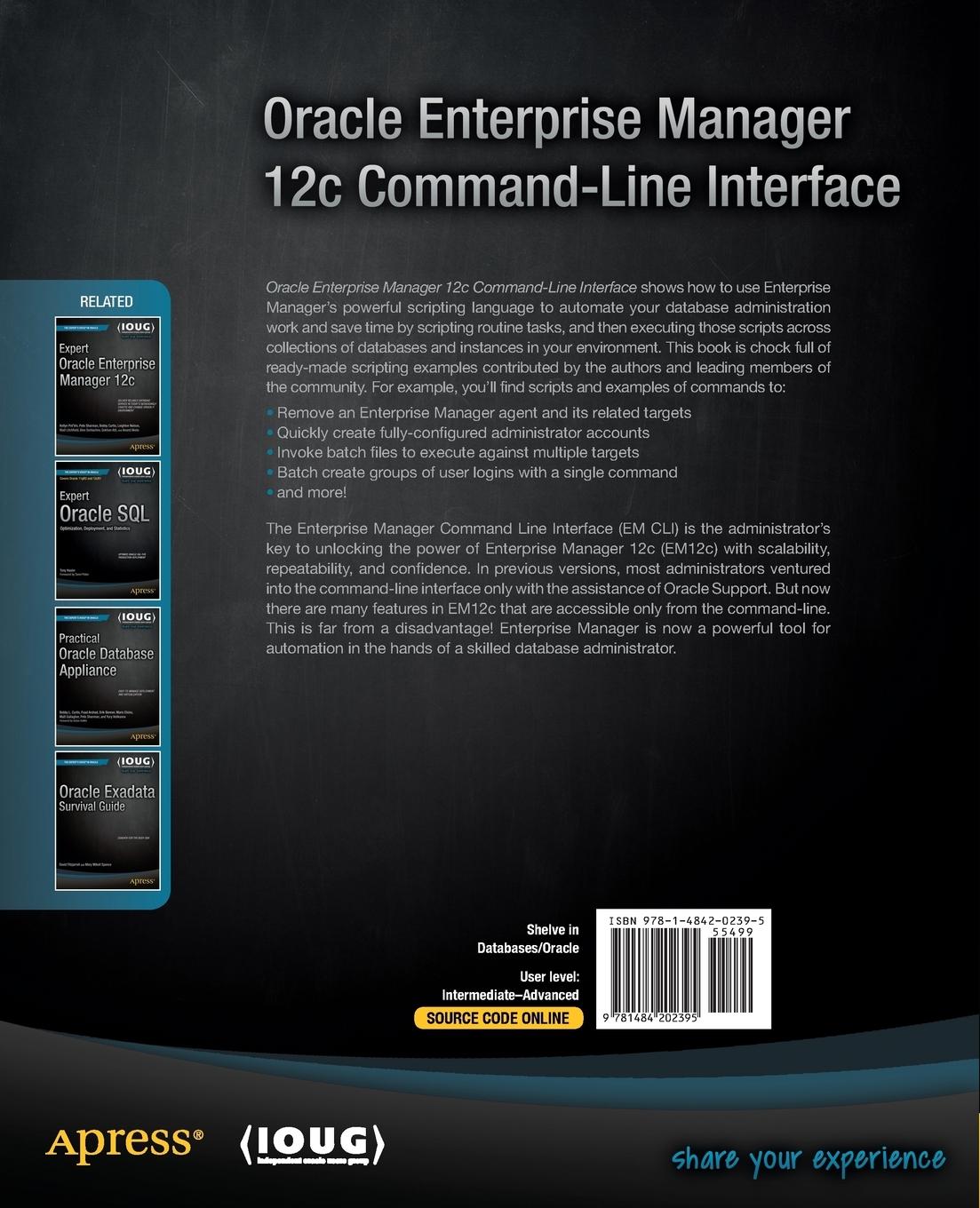 Rückseitencover Oracle Enterprise Manager 12c Command-Line Interface