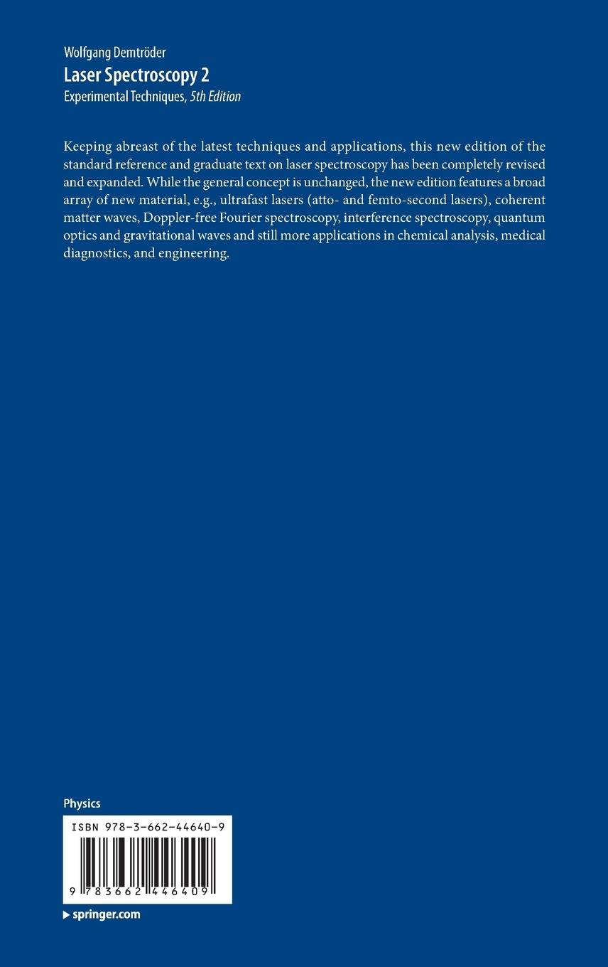 Rückseitencover Laser Spectroscopy 2