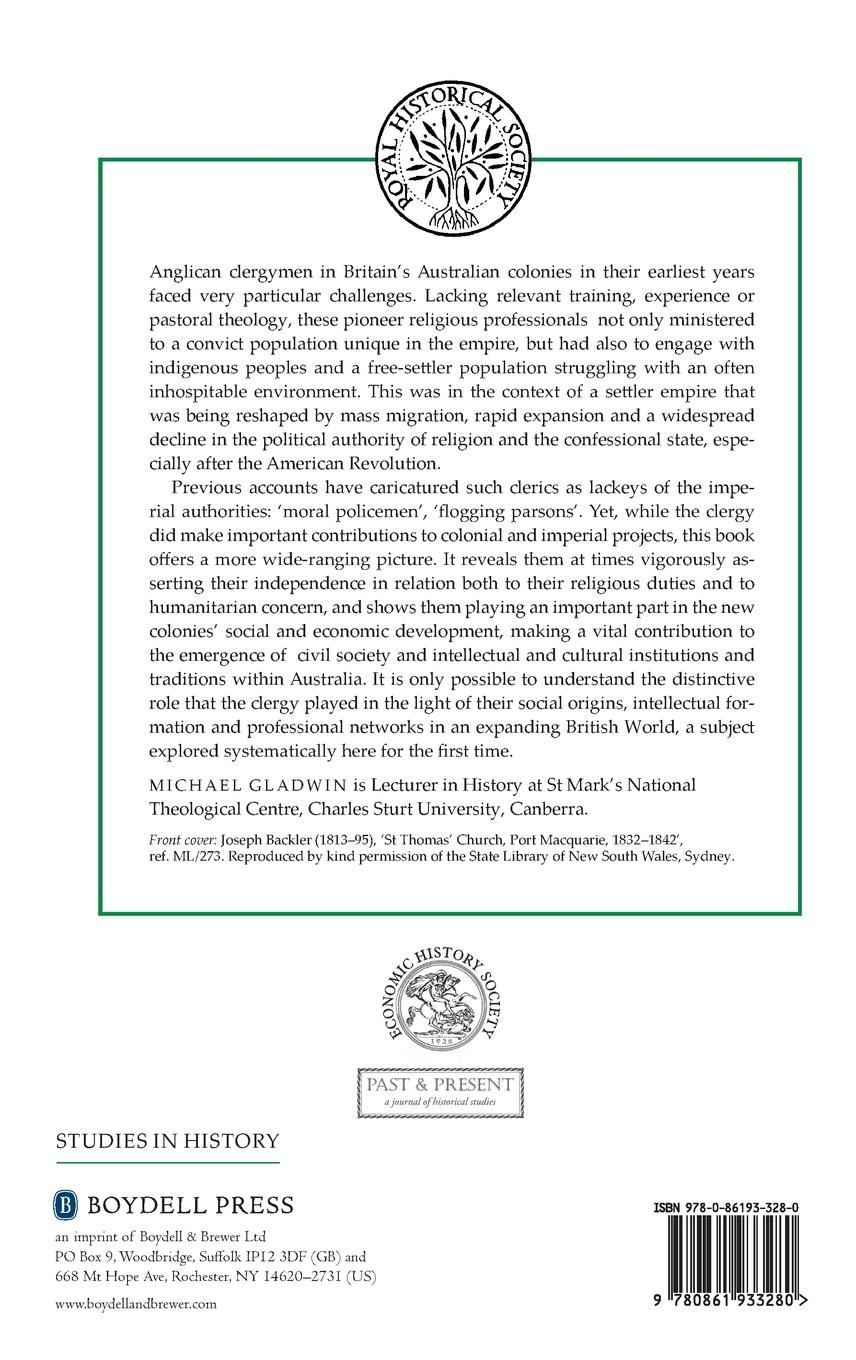 Rückseitencover Anglican Clergy in Australia, 1788-1850