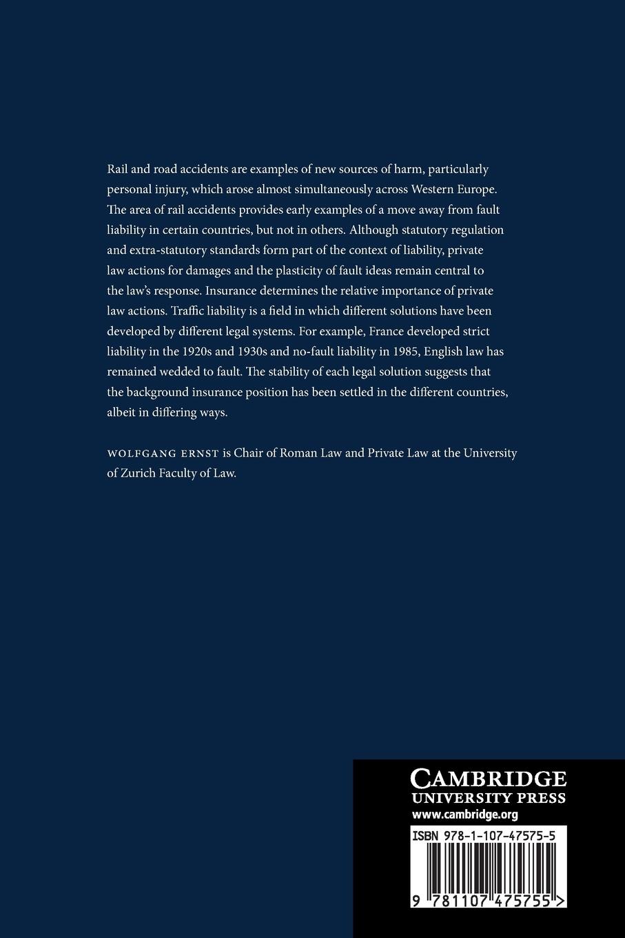 Rückseitencover The Development of Traffic Liability