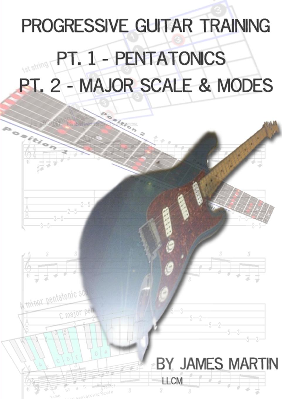Vorderes Coverbild Progressive Guitar Training Pts. 1 & 2 - Pentatonic and Diatonic Scales