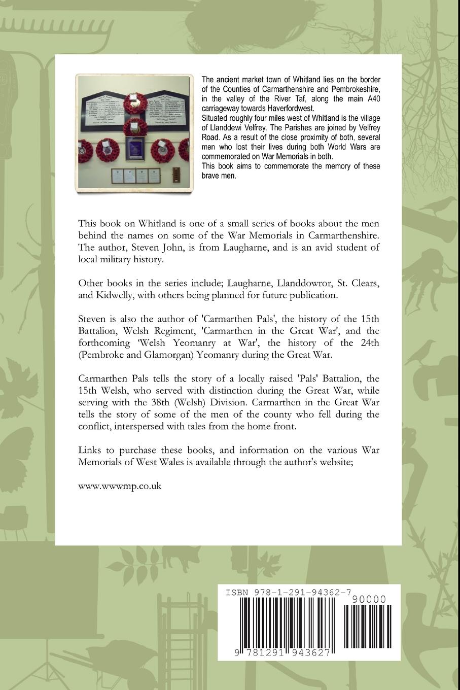 Rückseitencover The Whitland and Lampeter Velfrey Roll of Honour