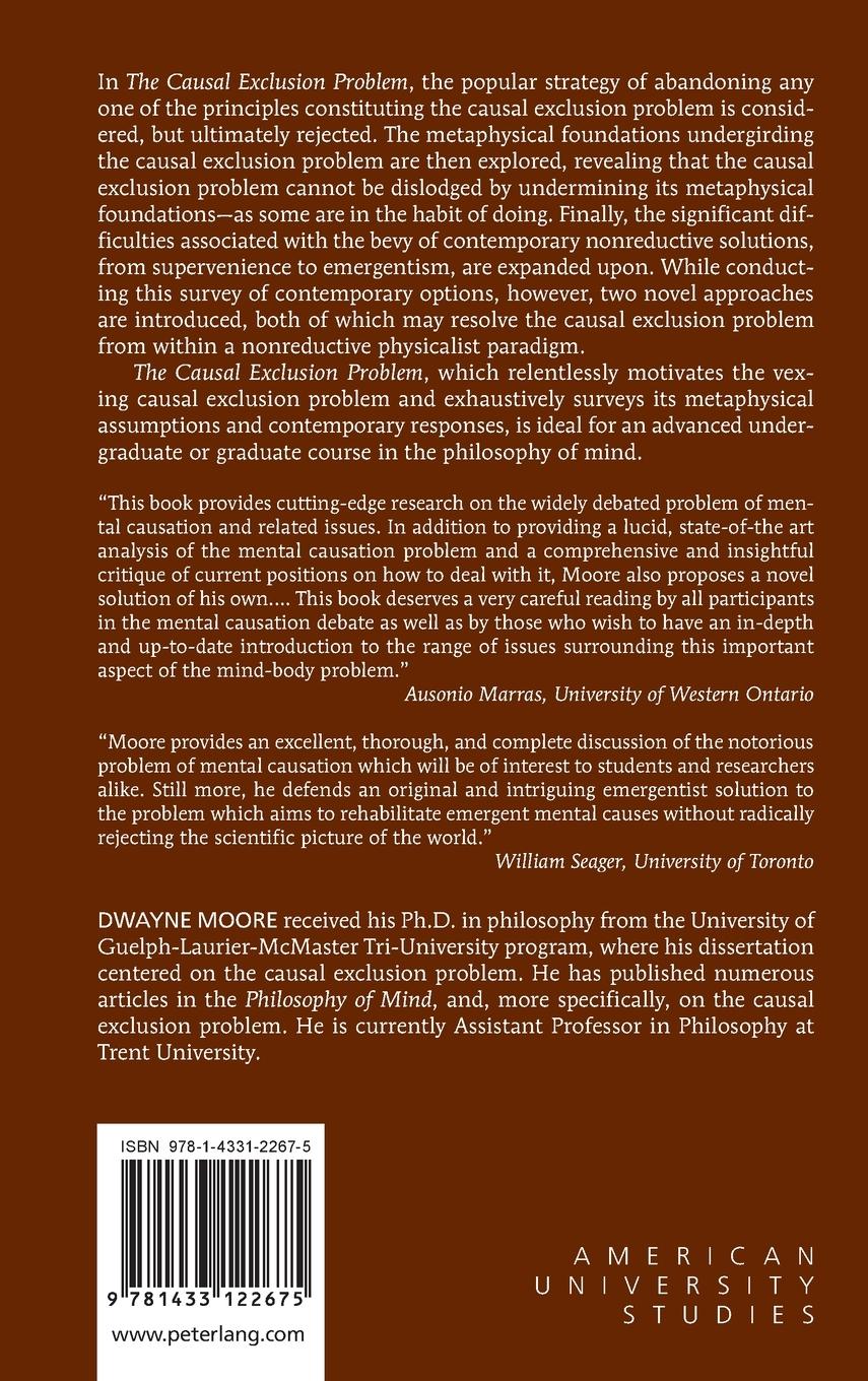 Rückseitencover The Causal Exclusion Problem