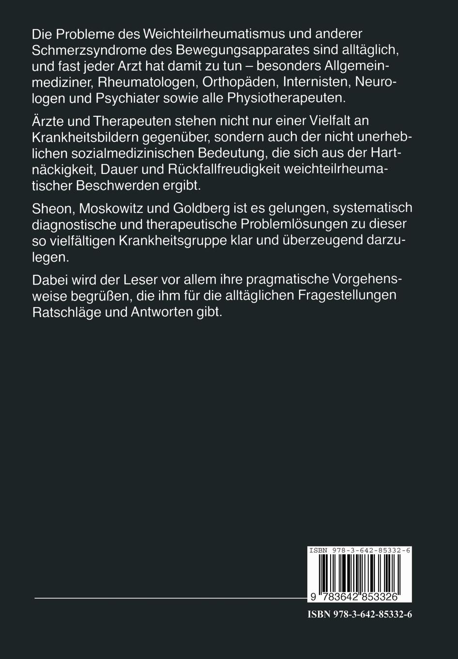 Rückseitencover Weichteilrheumatismus und andere Schmerzsyndrome des Bewegungsapparates