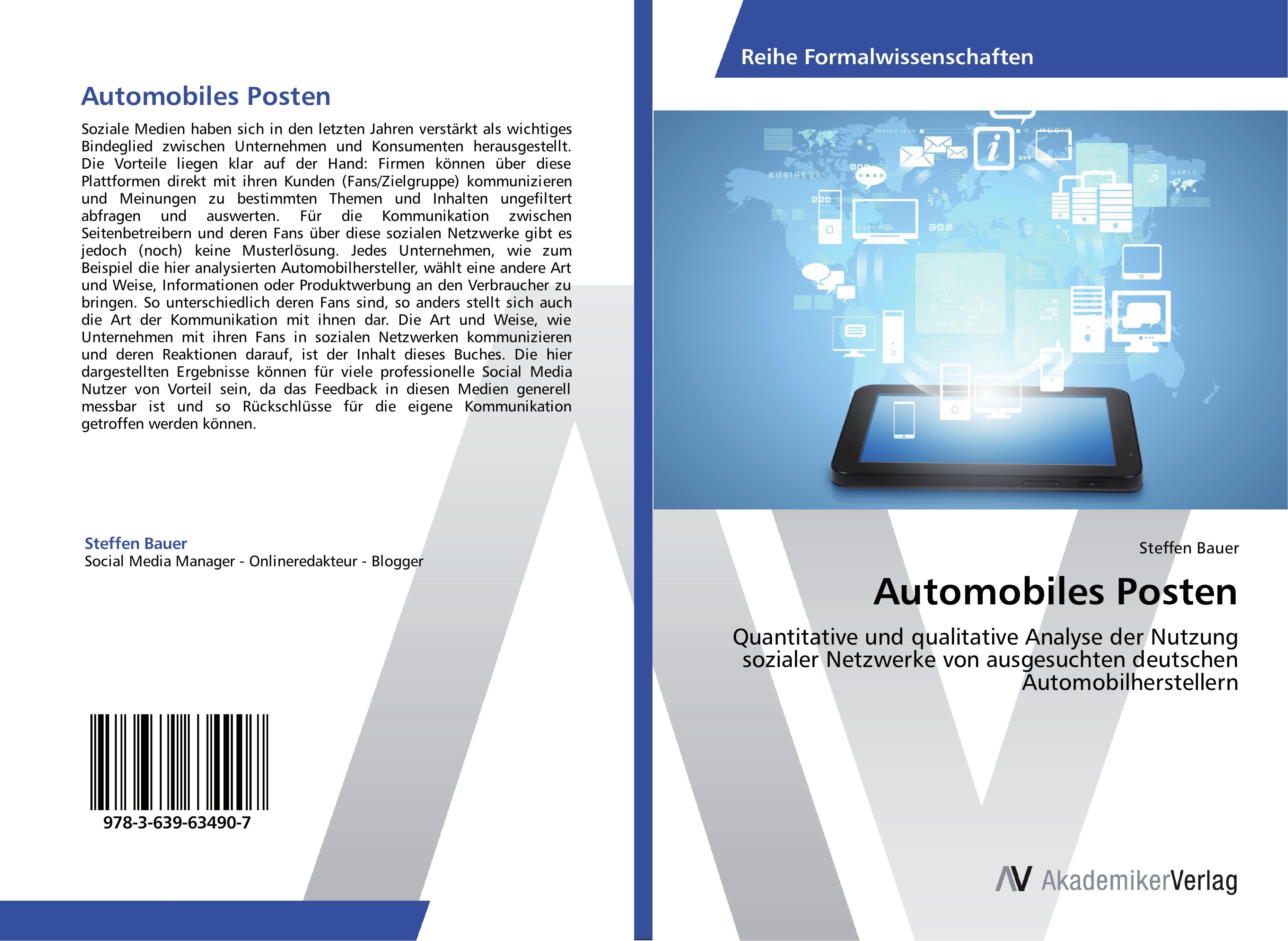 Vorderes Coverbild Automobiles Posten