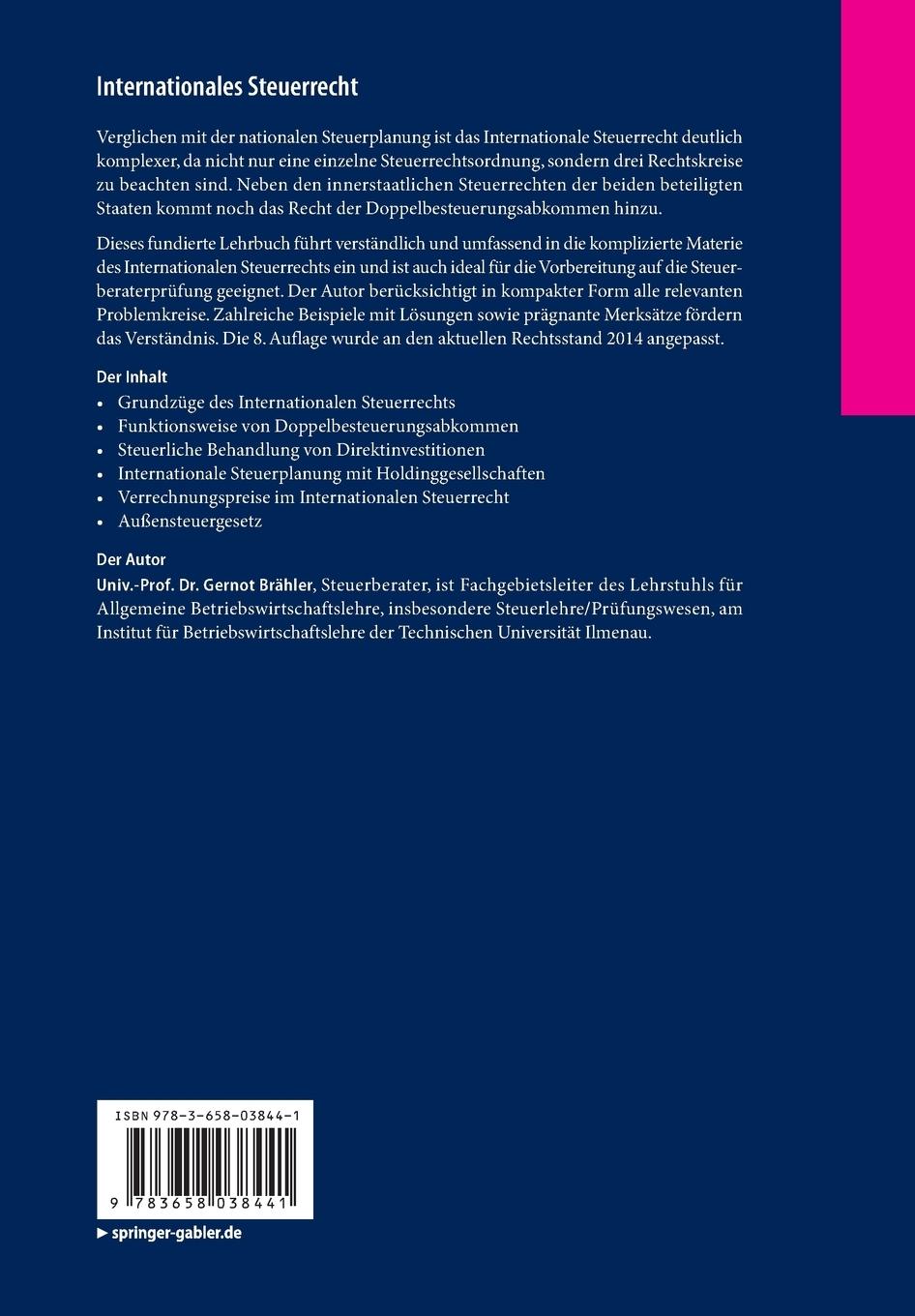 Rückseitencover Internationales Steuerrecht