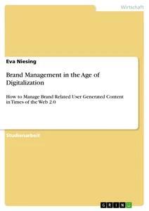 Vorderes Coverbild Brand Management in the Age of Digitalization