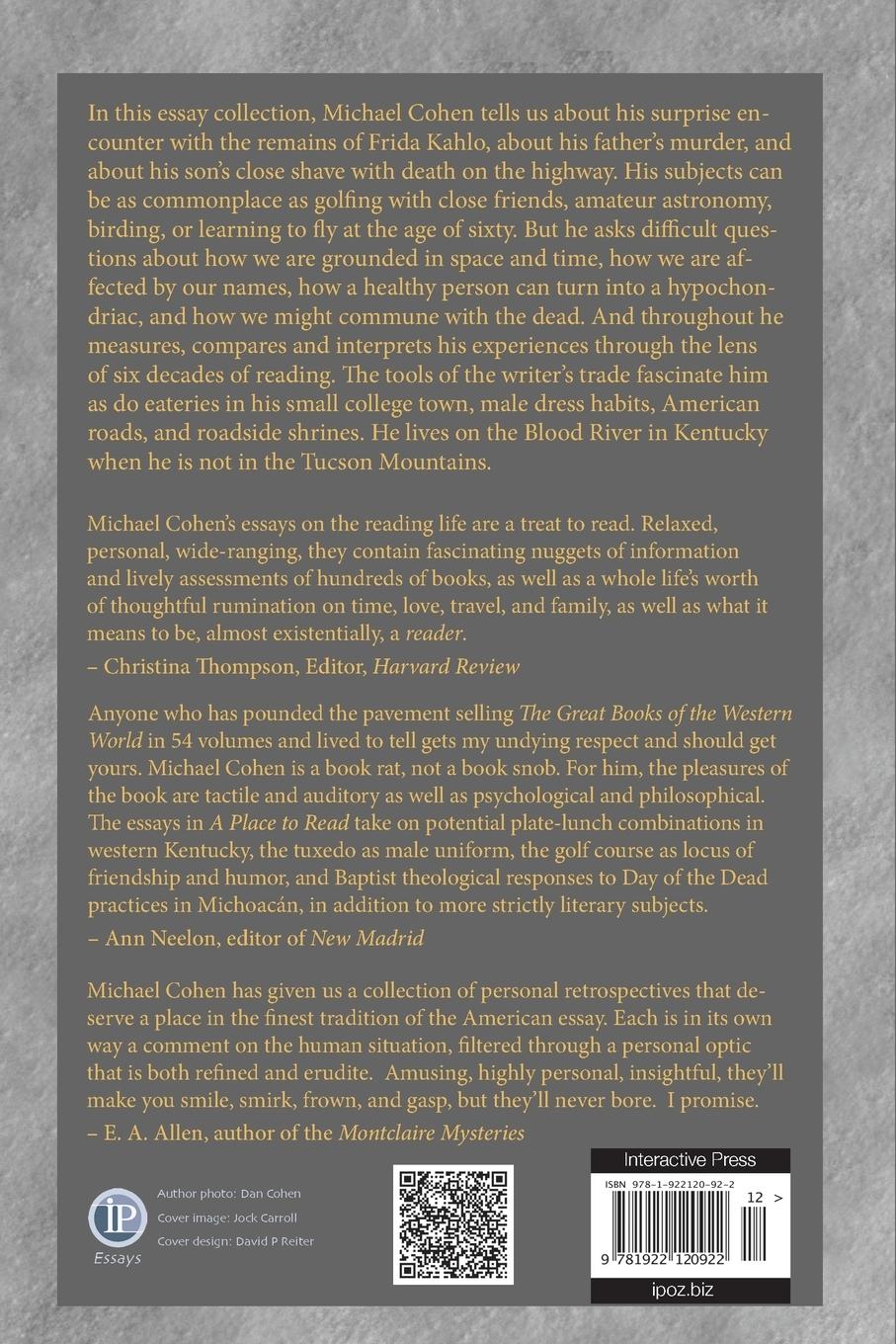 Rückseitencover A Place to Read