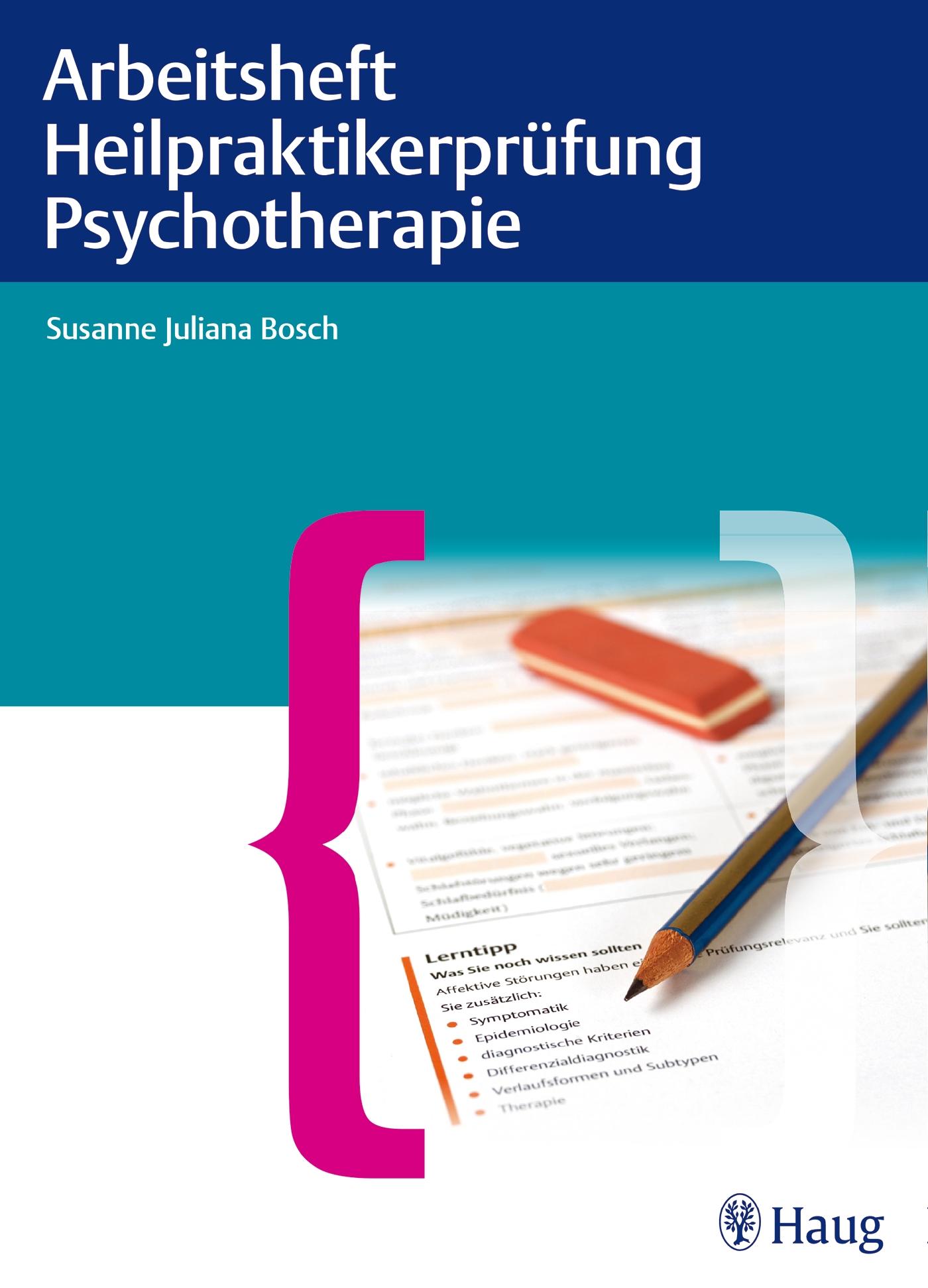 Vorderes Coverbild Arbeitsheft Heilpraktikerprüfung Psychotherapie