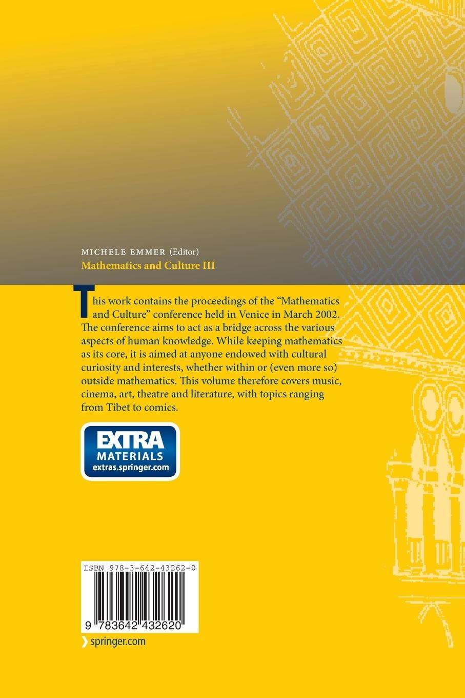 Rückseitencover Mathematics and Culture III
