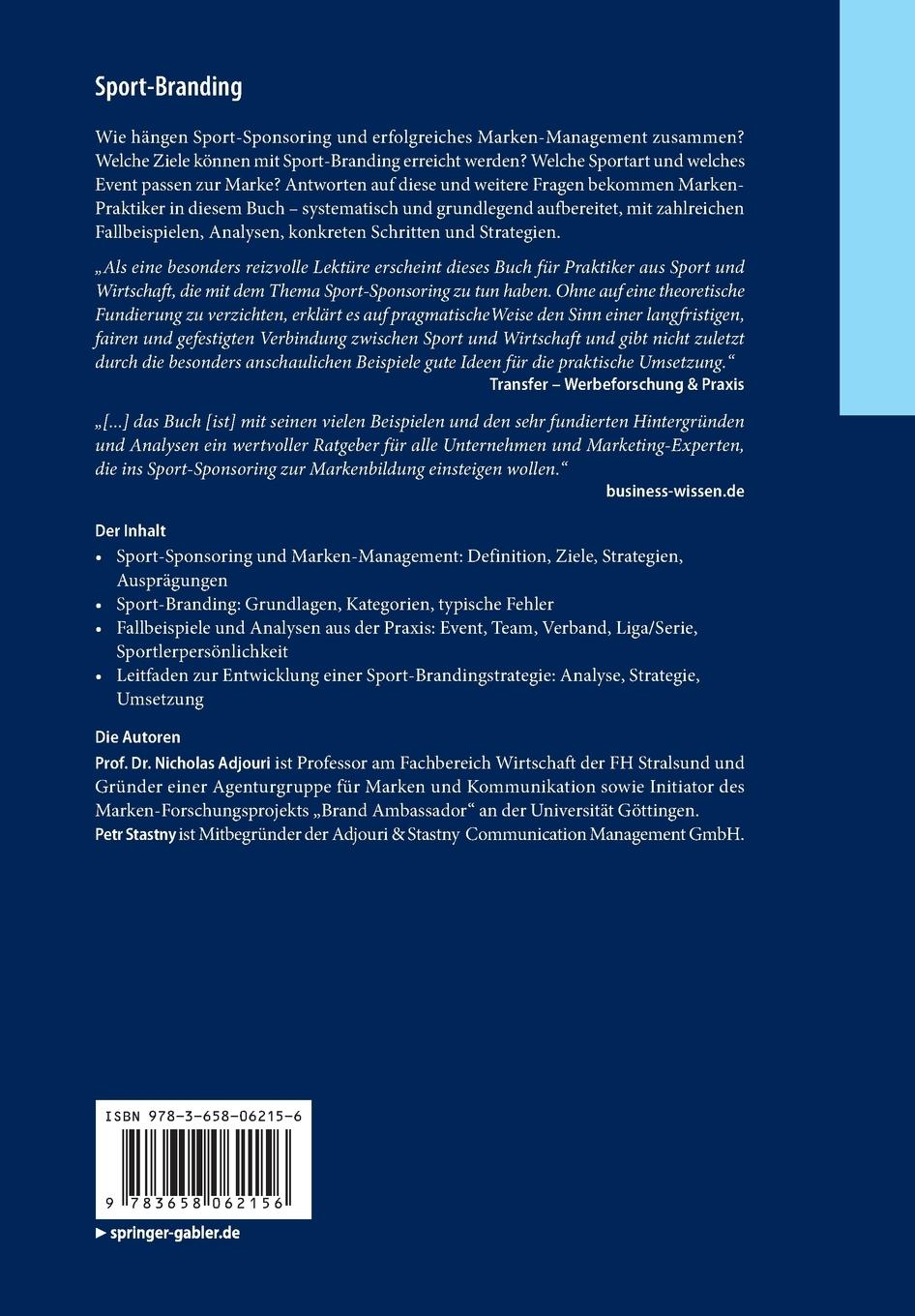 Rückseitencover Sport-Branding