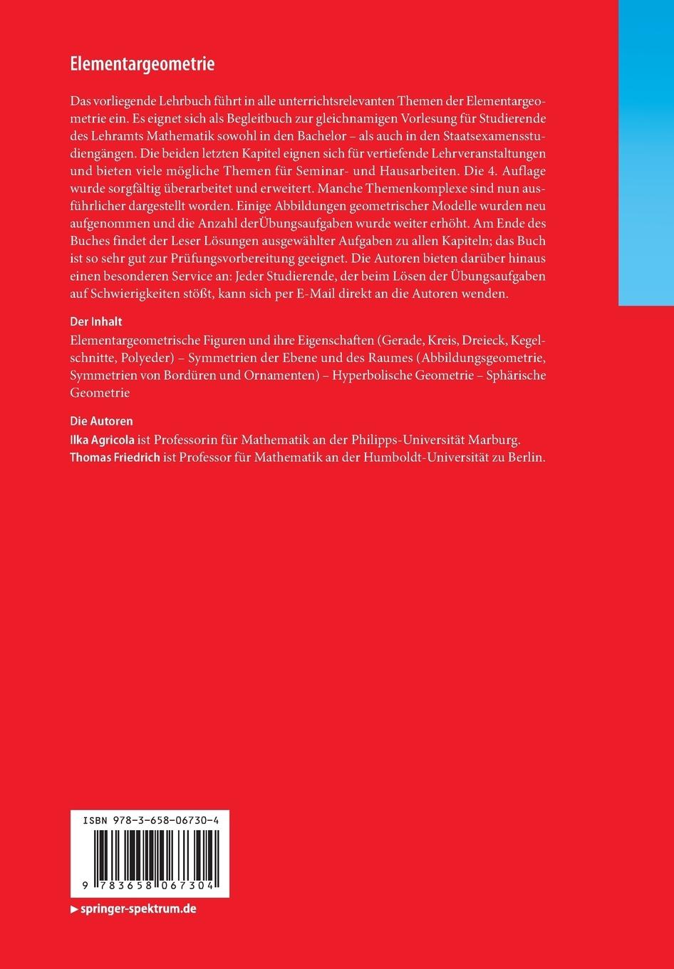 Rückseitencover Elementargeometrie