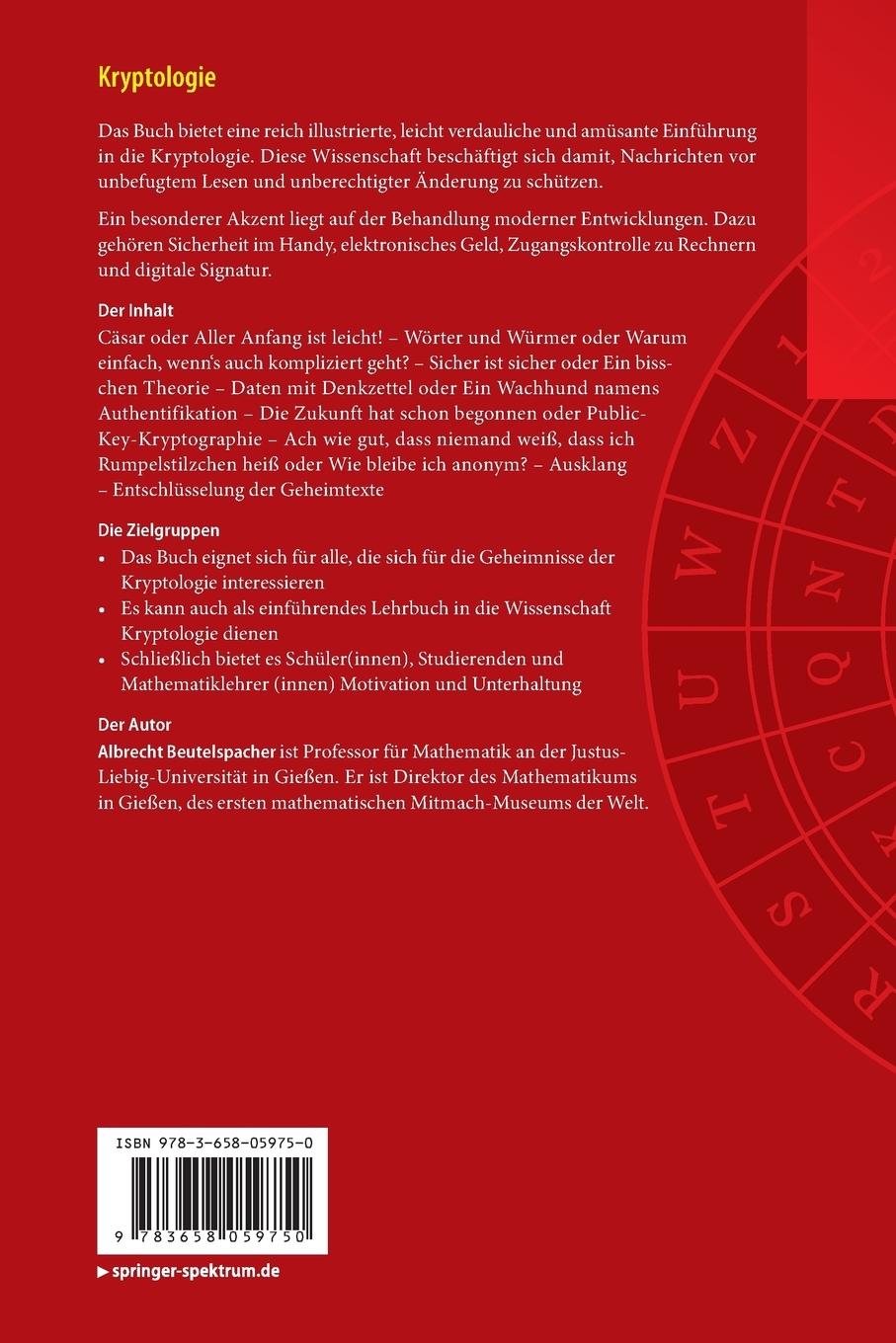 Rückseitencover Kryptologie