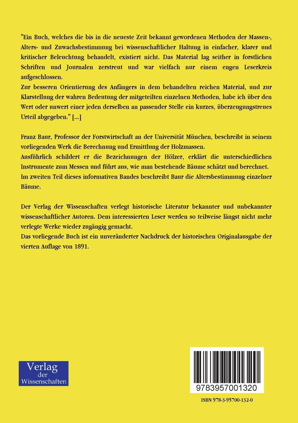 Rückseitencover Die Holzmesskunde