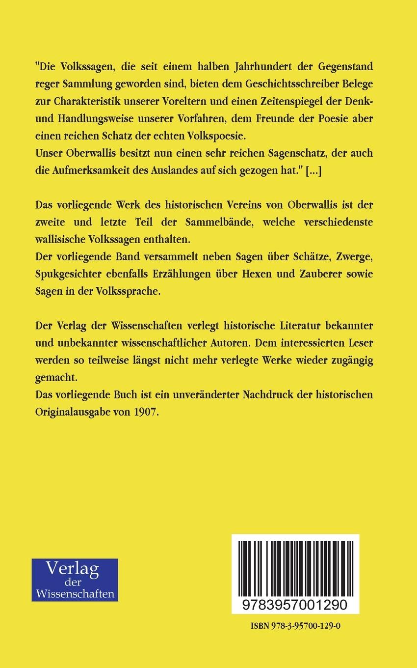 Rückseitencover Walliser Sagen