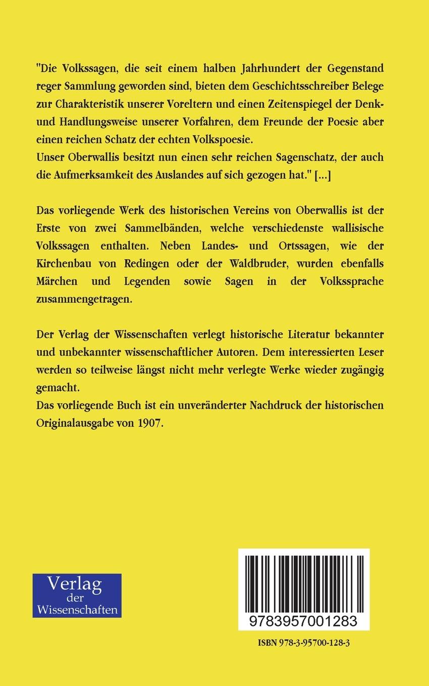 Rückseitencover Walliser Sagen