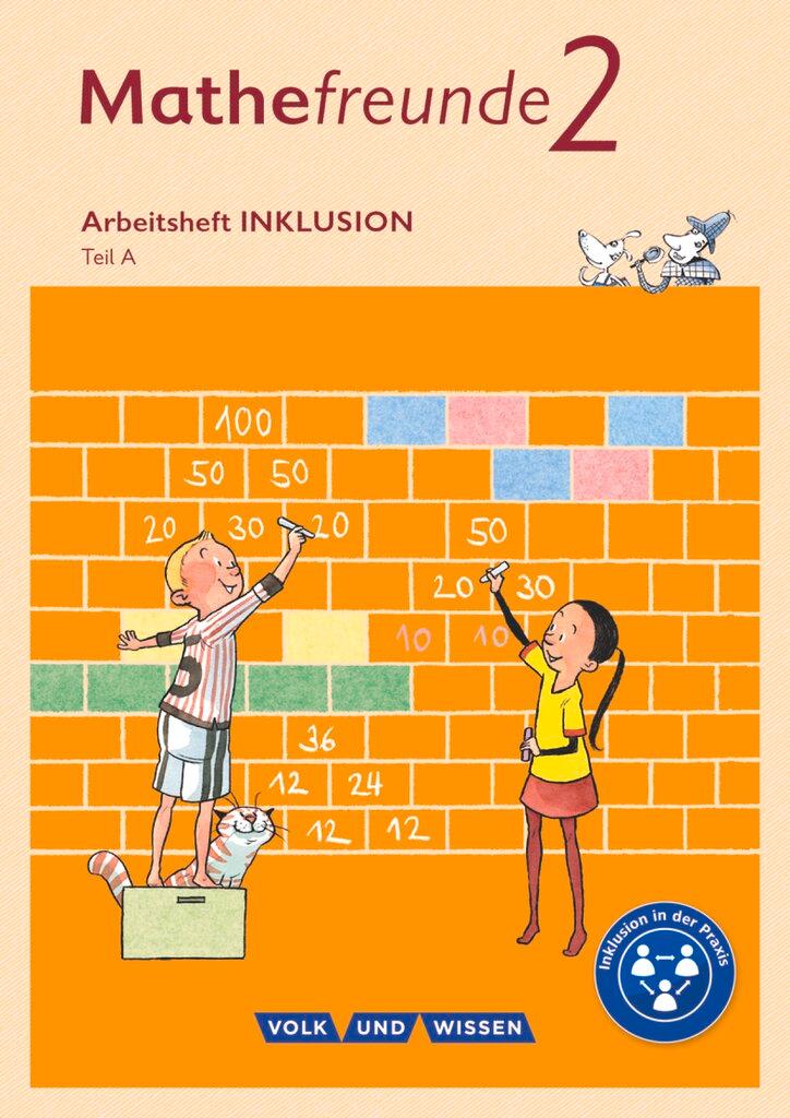 Vorderes Coverbild Mathefreunde 2. Schuljahr - Nord/Süd - Arbeitsheft A und B Inklusion