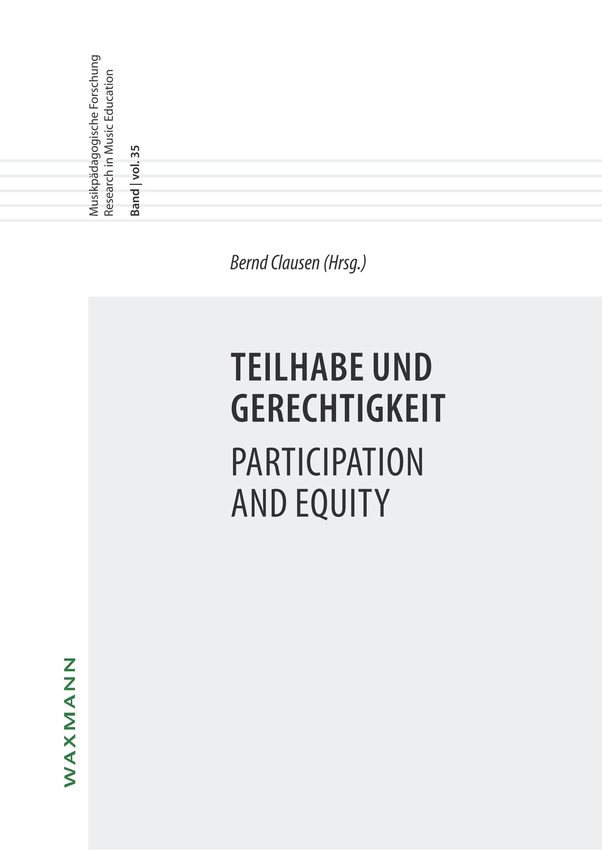Vorderes Coverbild Teilhabe und Gerechtigkeit Participation and Equity