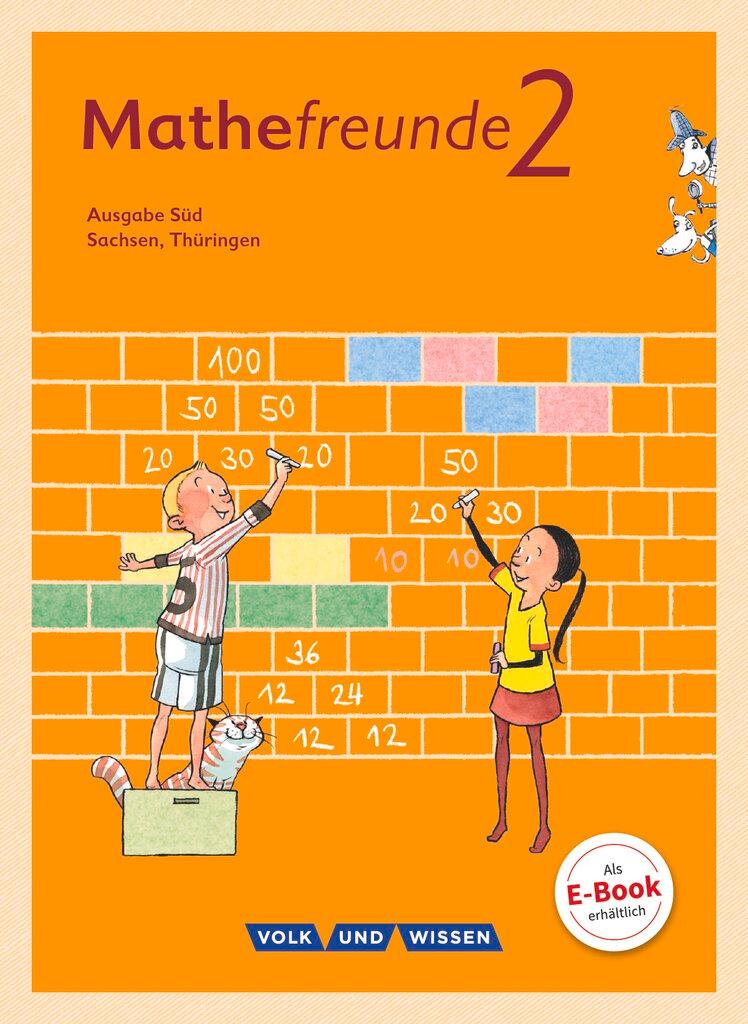 Vorderes Coverbild Mathefreunde 2. Schuljahr. Schülerbuch mit Kartonbeilagen Süd