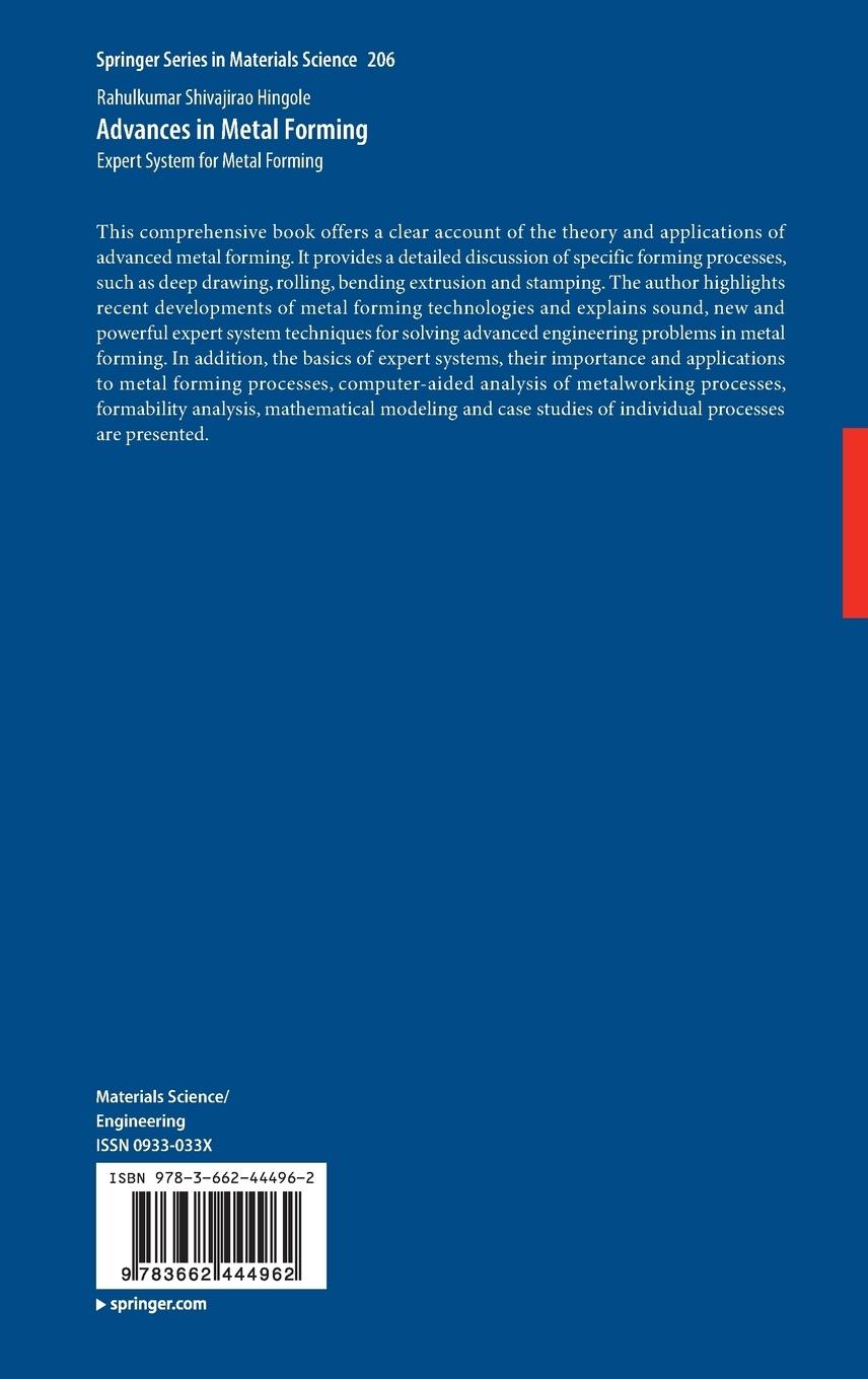 Rückseitencover Advances in Metal Forming