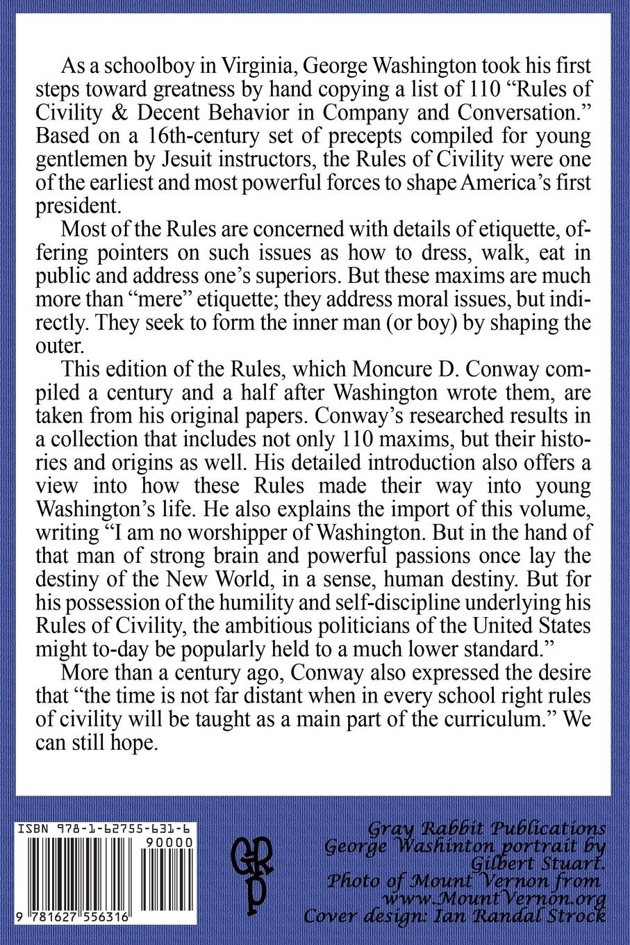 Rückseitencover George Washington's Rules of Civility