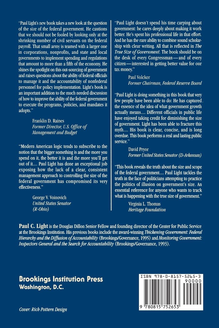 Rückseitencover True Size of Government