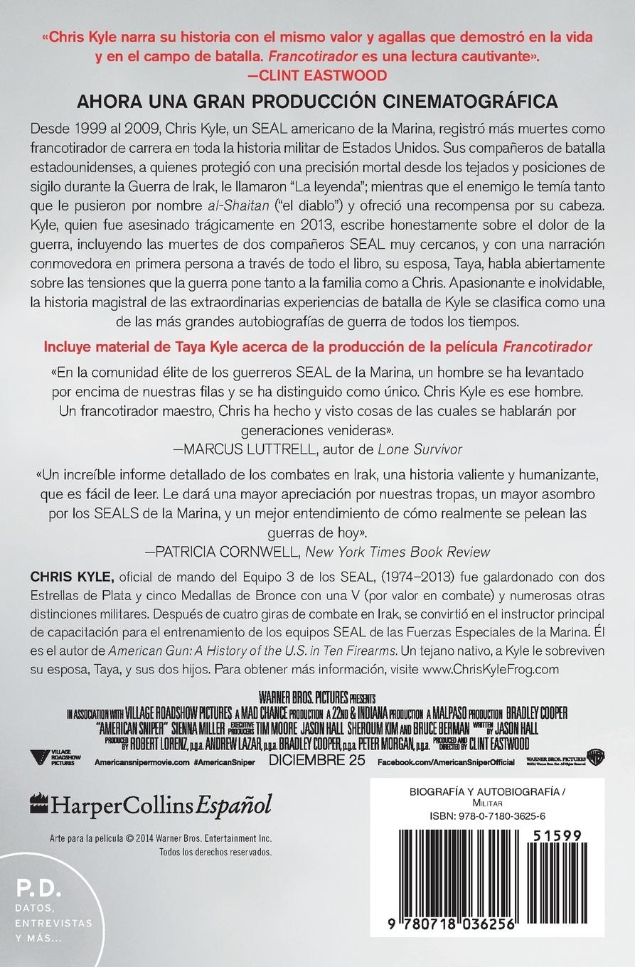 Rückseitencover Los Francotirador (American Sniper)