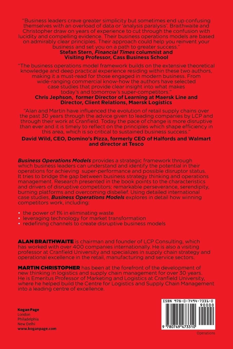 Rückseitencover Business Operations Models