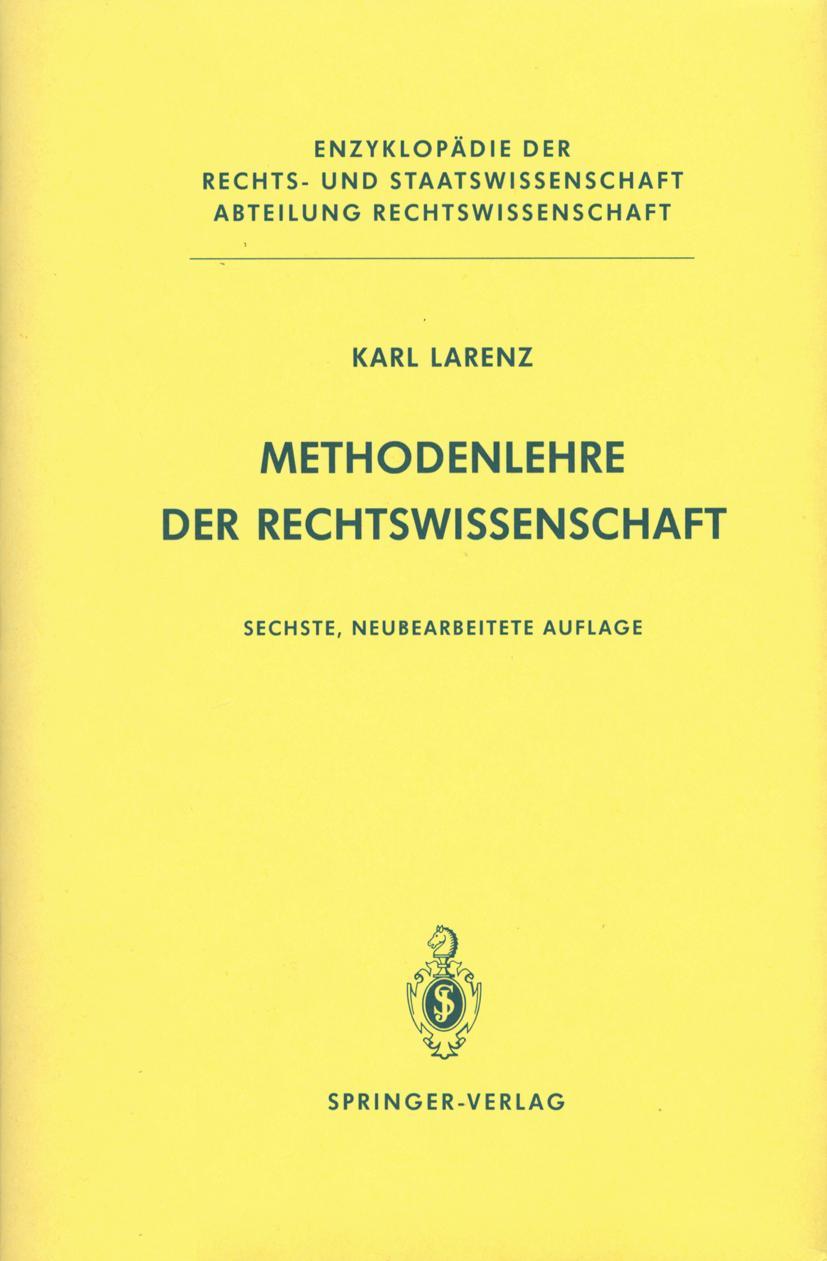 Vorderes Coverbild Methodenlehre der Rechtswissenschaft