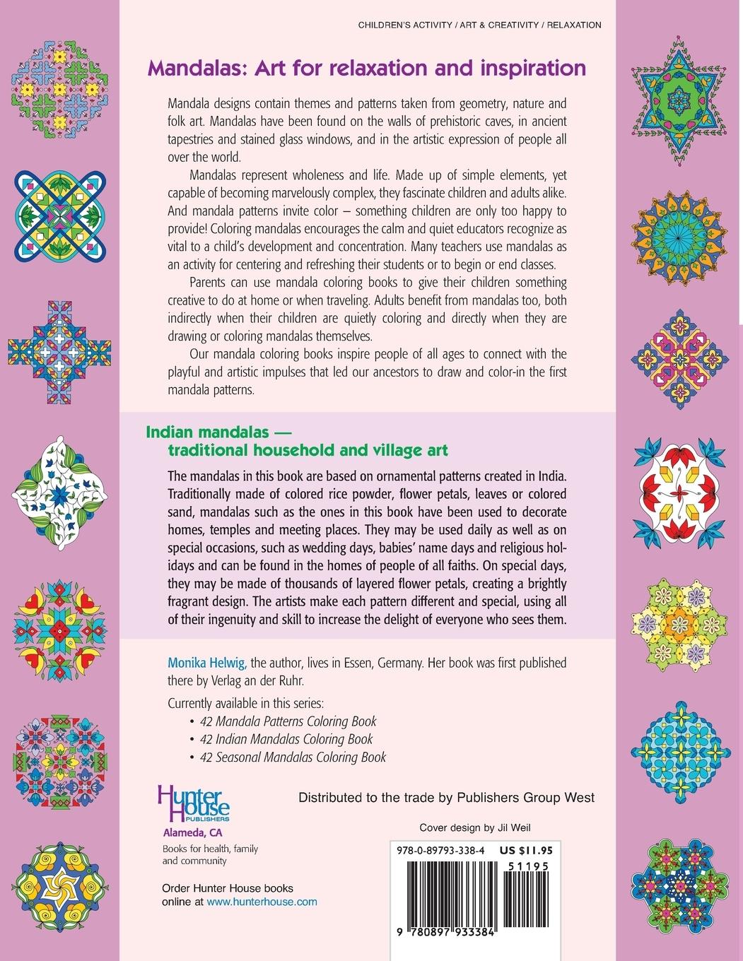 Rückseitencover 42 Indian Mandalas Coloring Book