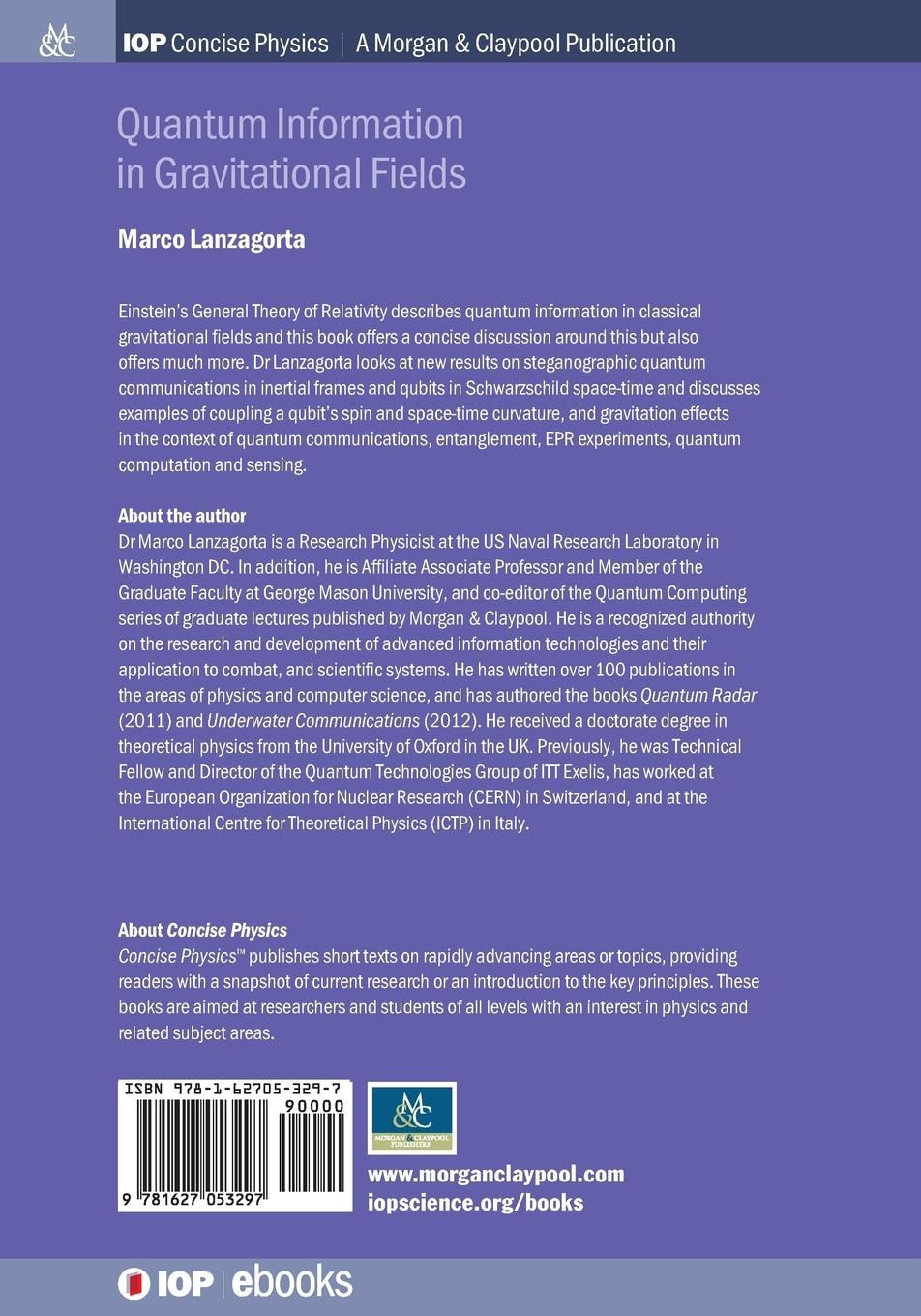 Rückseitencover Quantum Information in Gravitational Fields