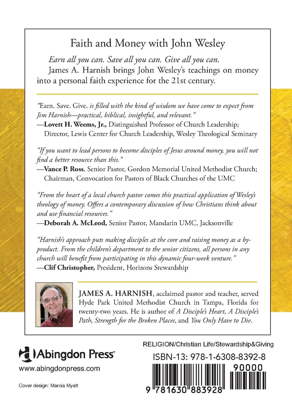 Rückseitencover Earn. Save. Give.