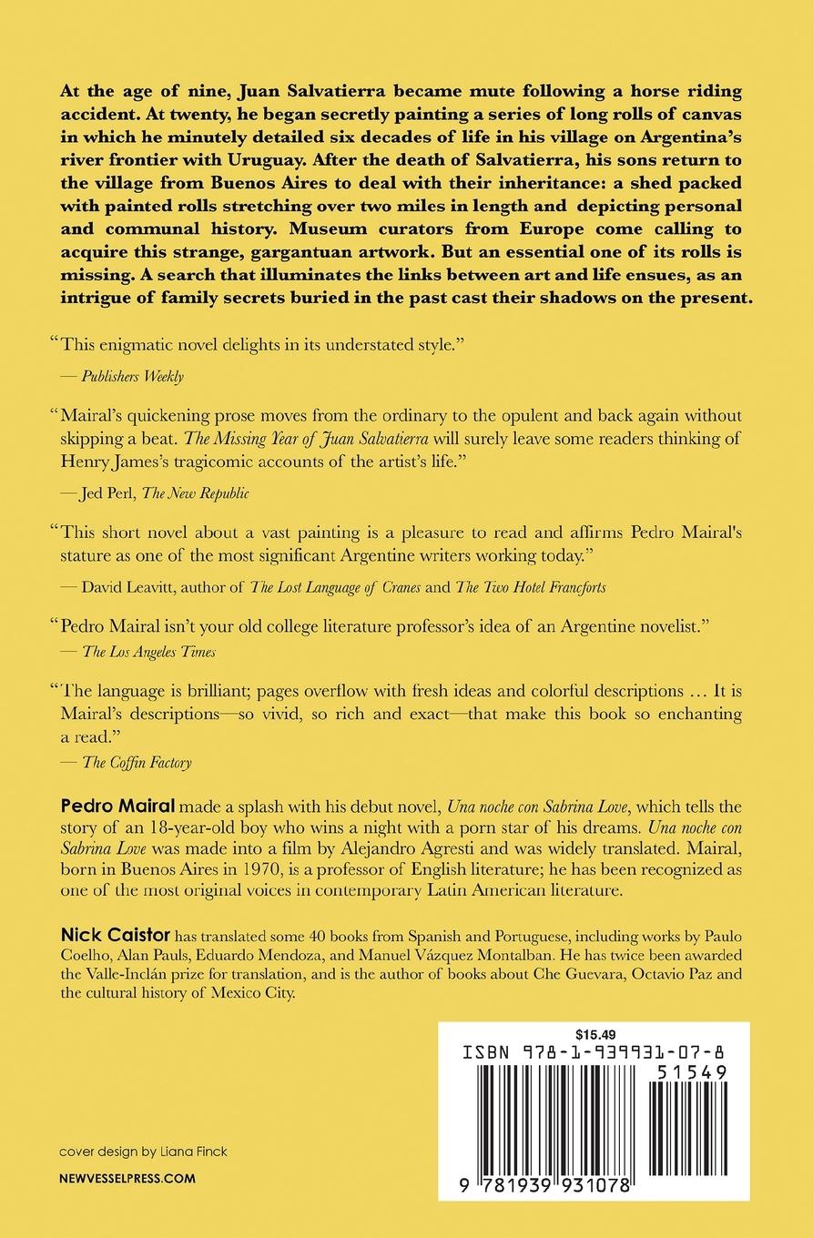 Rückseitencover The Missing Year of Juan Salvatierra
