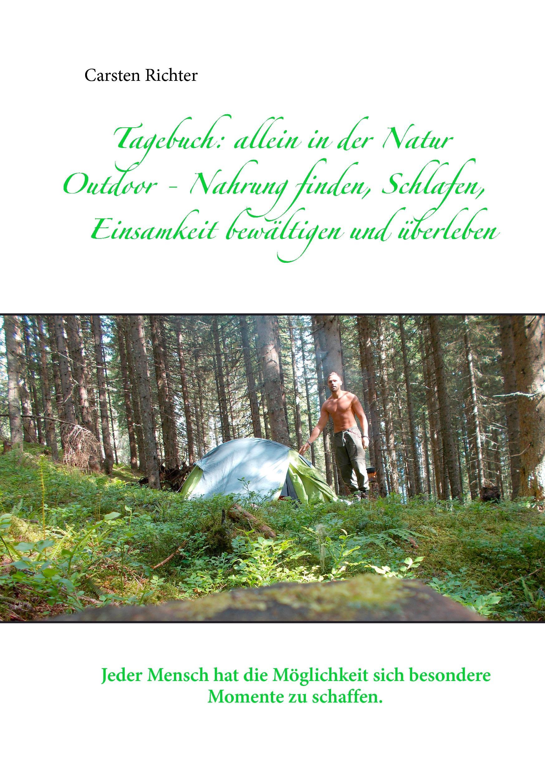 Vorderes Coverbild Tagebuch: allein in der Natur