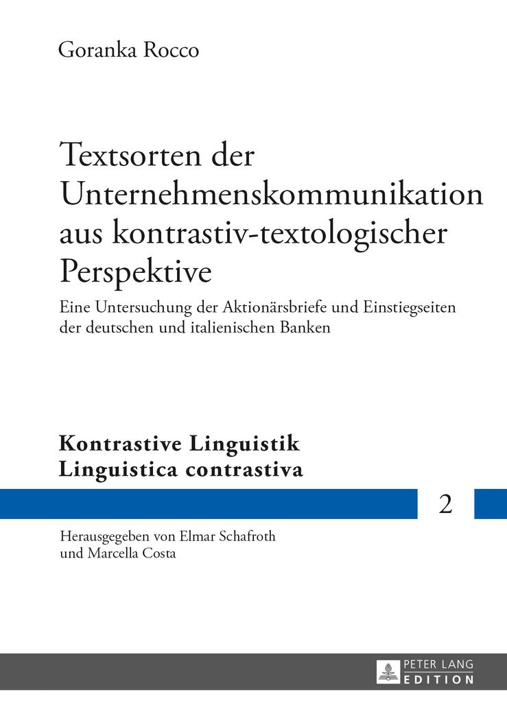 Vorderes Coverbild Textsorten der Unternehmenskommunikation aus kontrastiv-textologischer Perspektive