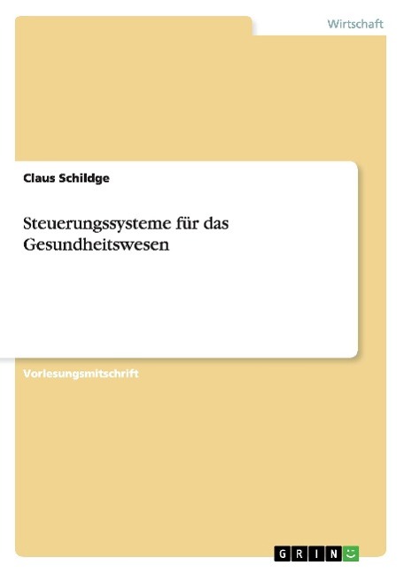 Vorderes Coverbild Steuerungssysteme für das Gesundheitswesen
