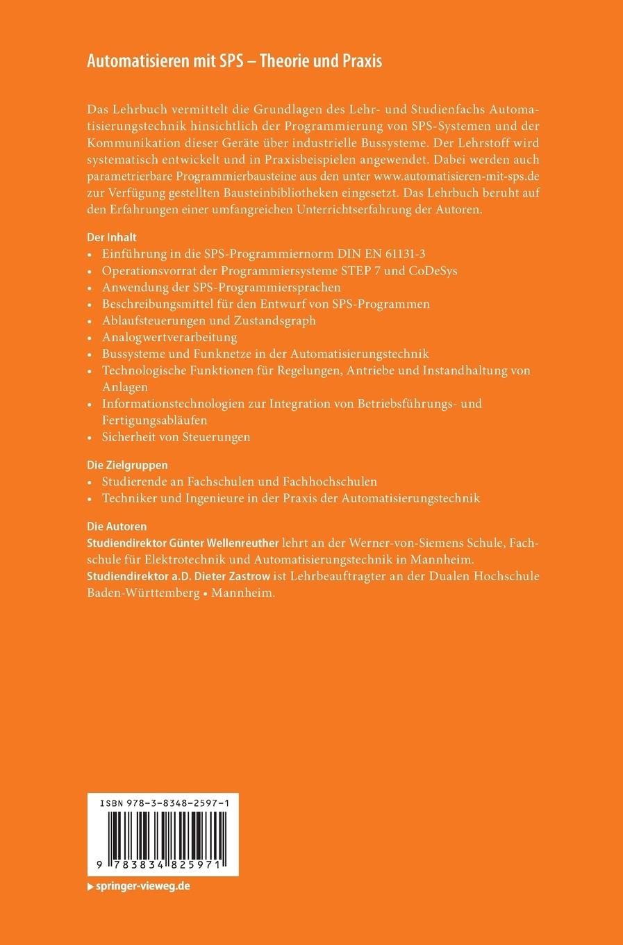 Rückseitencover Automatisieren mit SPS - Theorie und Praxis