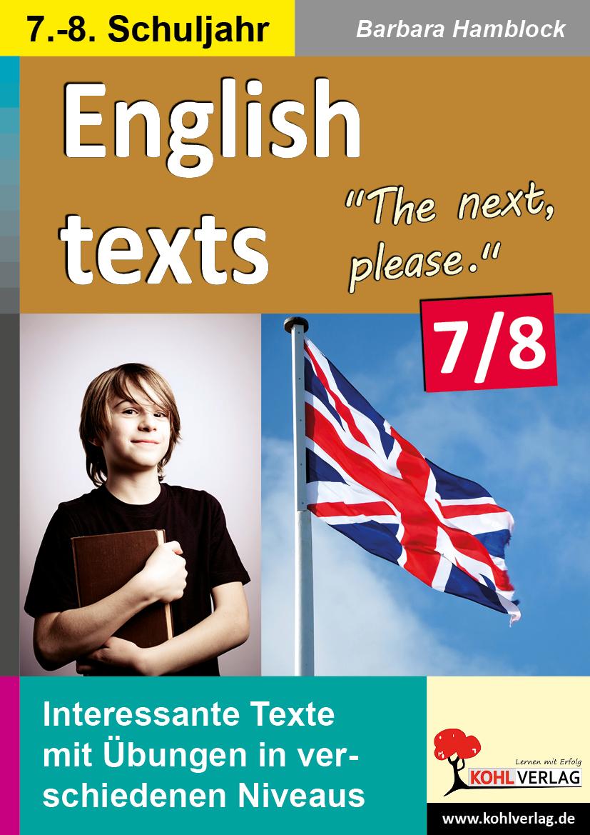 Vorderes Coverbild English texts - The next, please. / 7.-8. Schuljahr