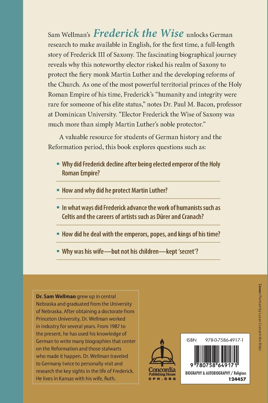 Rückseitencover Frederick the Wise