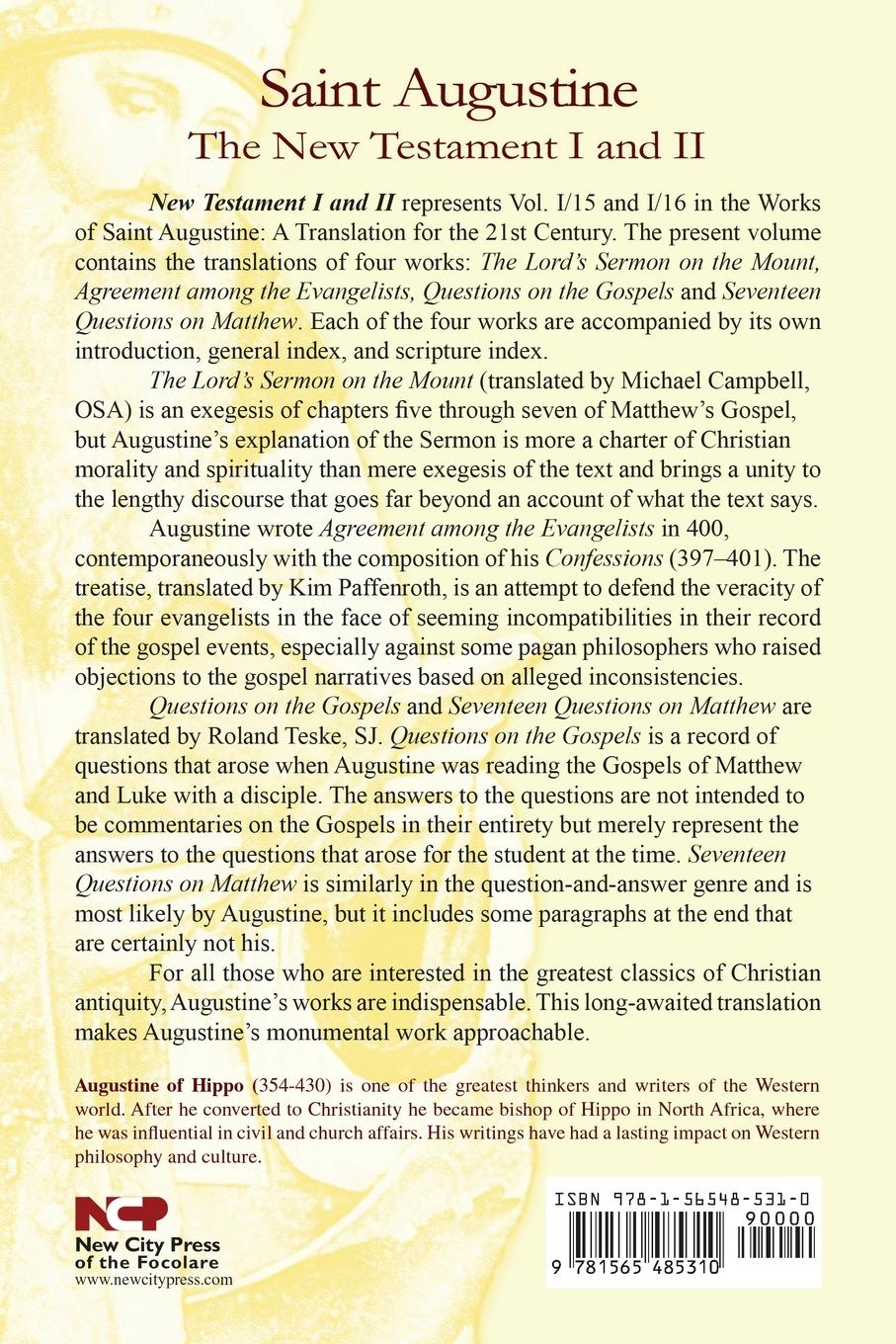 Rückseitencover New Testament I and II