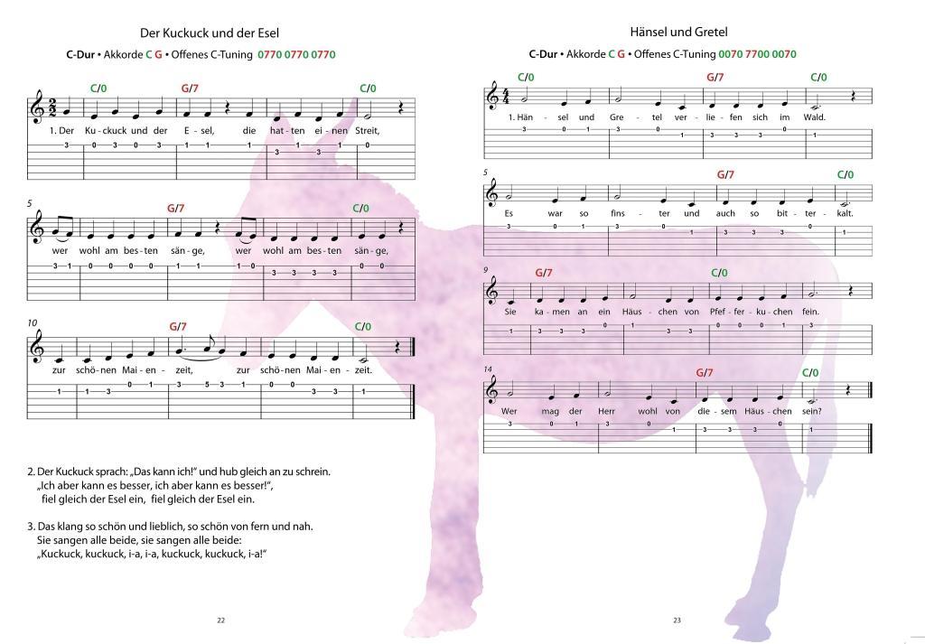 Beispielinhalt (Bild) Kinderlieder