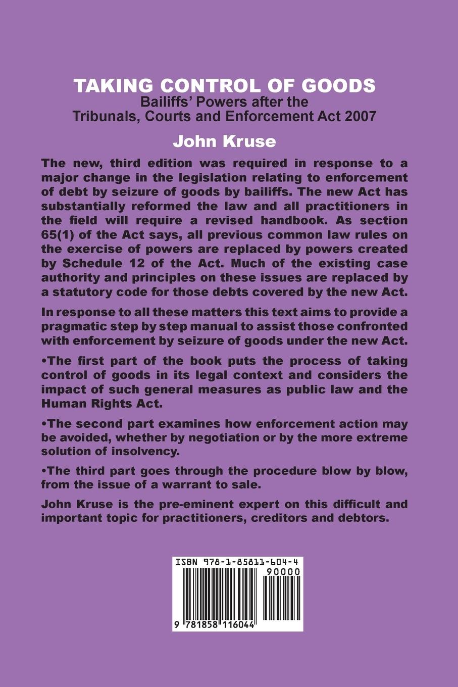 Rückseitencover Taking Control of Goods