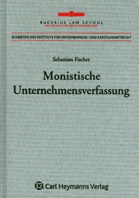 Vorderes Coverbild Monistische Unternehmensverfassung