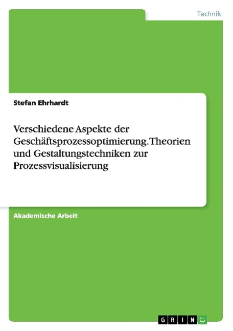 Vorderes Coverbild Verschiedene Aspekte der Geschäftsprozessoptimierung. Theorien und Gestaltungstechniken zur Prozessvisualisierung