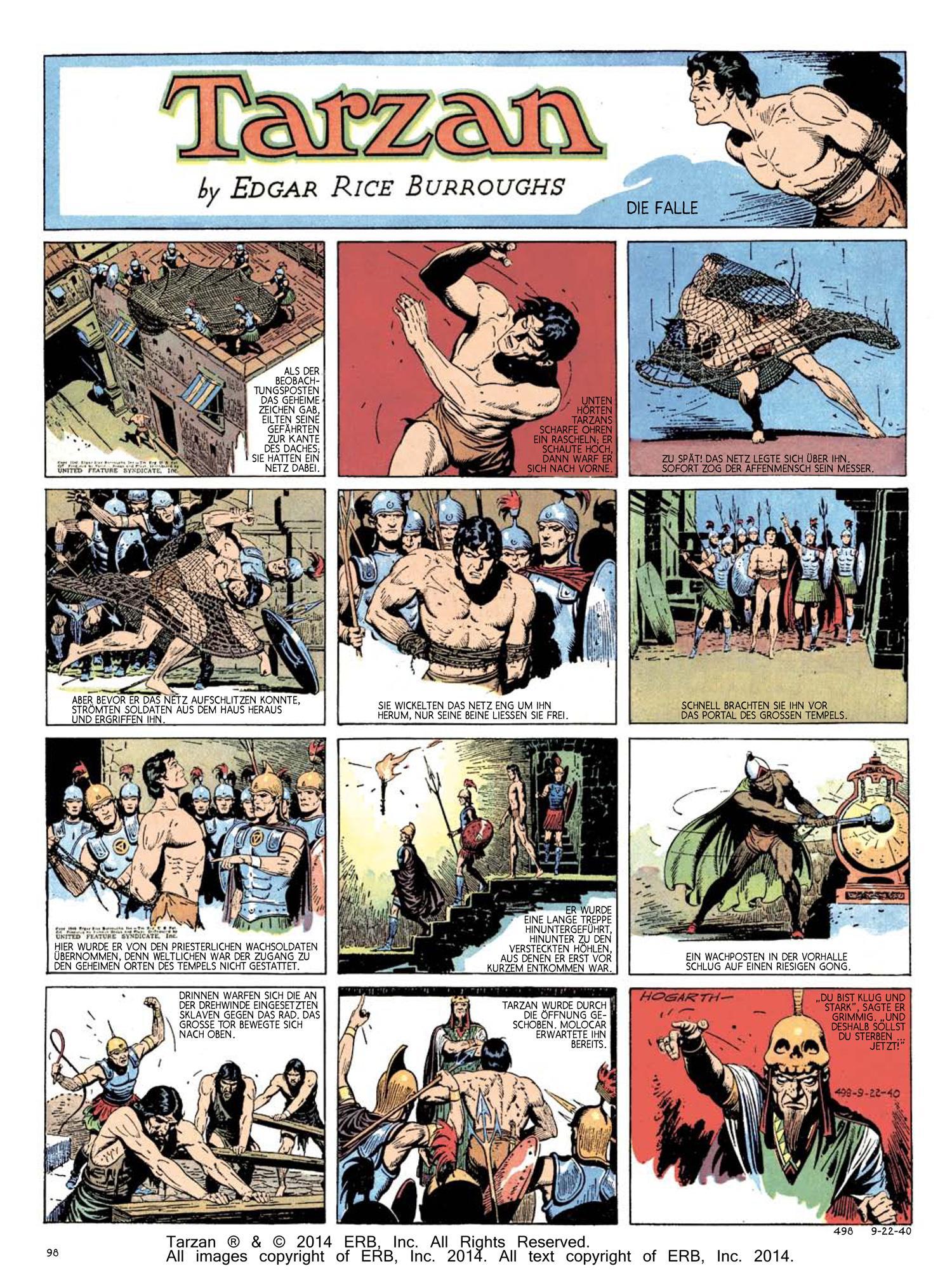 Beispielinhalt (Bild) Tarzan. Sonntagsseiten / Tarzan 1939 - 1940