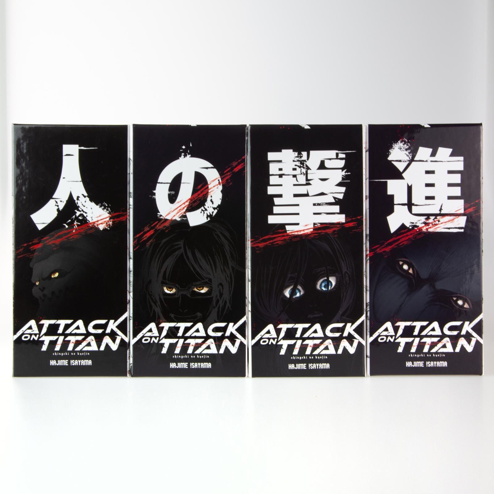 Beispielinhalt (Bild) Attack on Titan, Bände 1-5 im Sammelschuber mit Extra