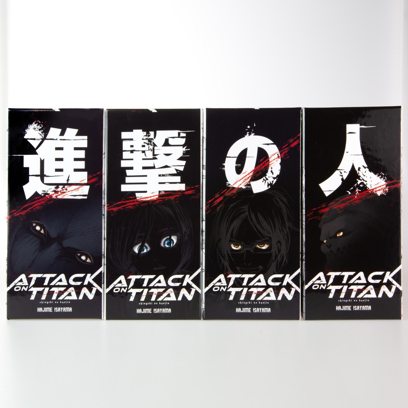 Beispielinhalt (Bild) Attack on Titan, Bände 1-5 im Sammelschuber mit Extra